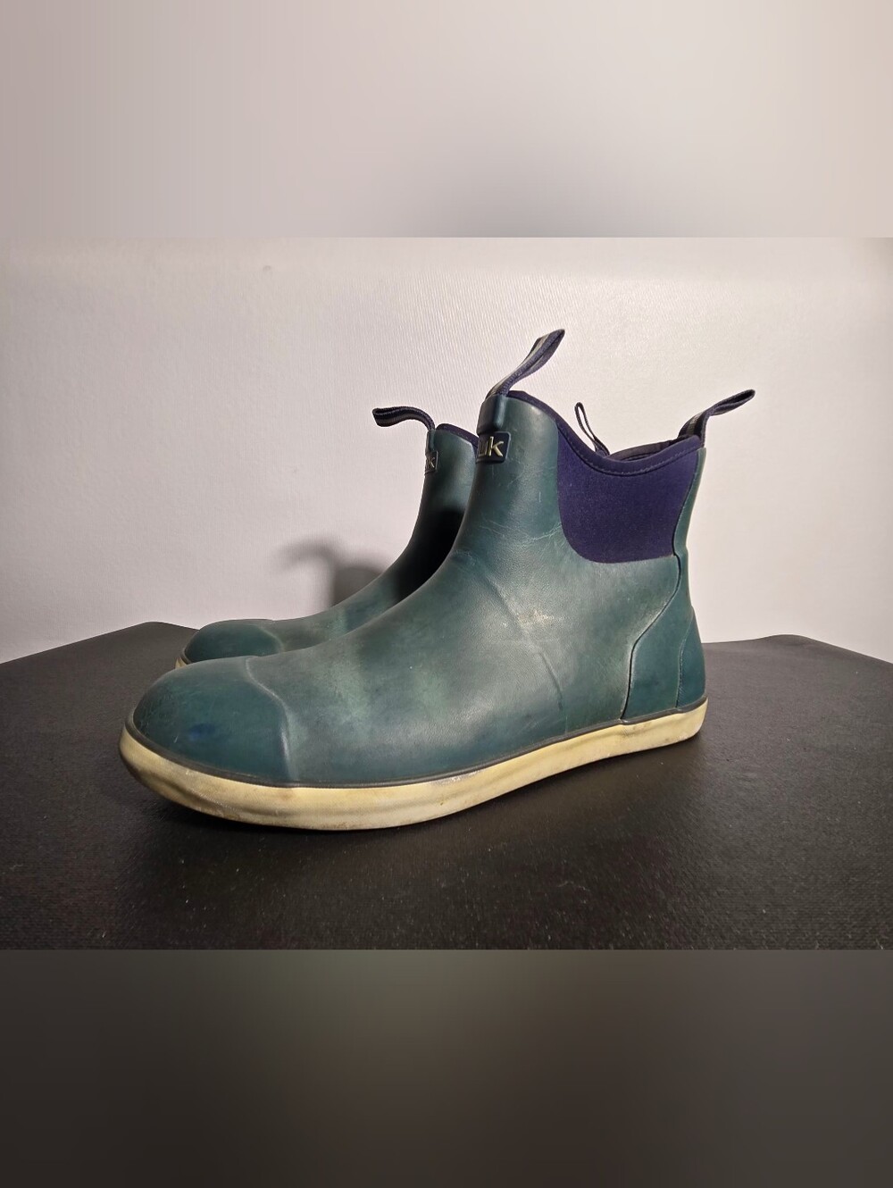 HUK Waterproof Rogue Wave Deck Boat Rain Boots Blue Men's 11